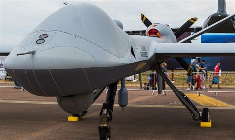 controversial skyguardian drone arrives  raf lossiemouth  test flights
