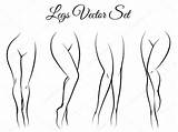 Leg Body Drawn sketch template