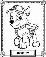 Paw Patrol Rocky Coloring Pages Printable Kids Categories Cartoon sketch template