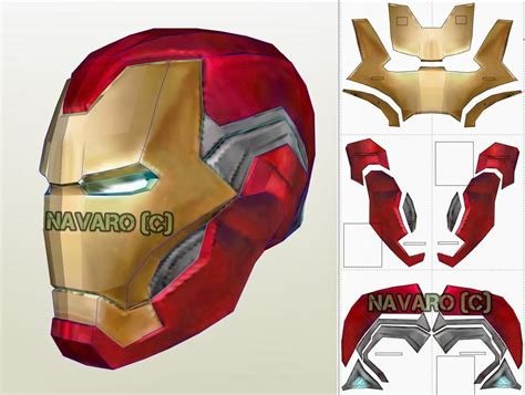 iron man mk  helmet foam template iron man helmet pepakura