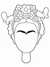 Frida Kahlo Coloring Pages Color Getcolorings Printable Print sketch template