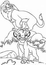 Simba Mufasa Reino Observando sketch template