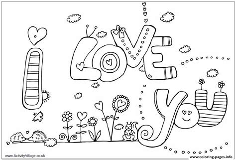 love  coloring page printable