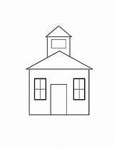 Schoolhouse sketch template