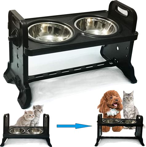 height adjustable cat bowlraised cat food bowls anti vomitingtilted elevated cat bowl