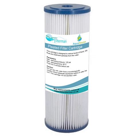 10 Pleated Water Filter Cartridge Sediment Particulate Filter