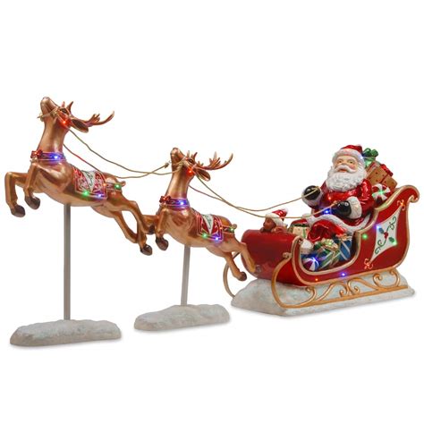 reindeer pulling santa sleigh decoration  michaels