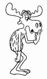 Rocky Bullwinkle Coloring Pages Template sketch template
