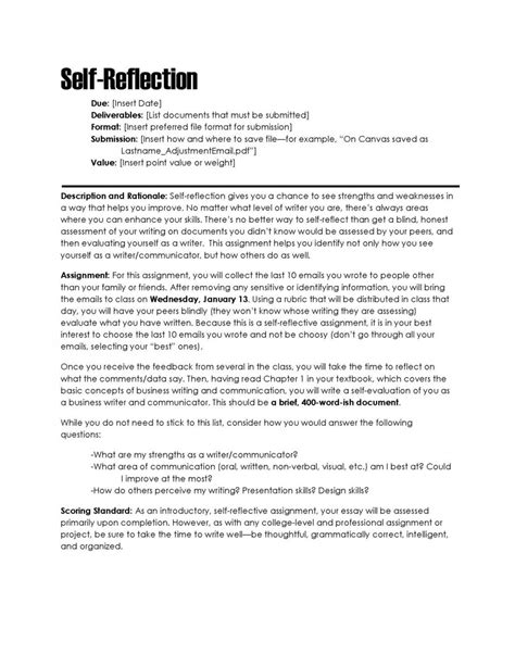 reflection paper sample  image result  write personal