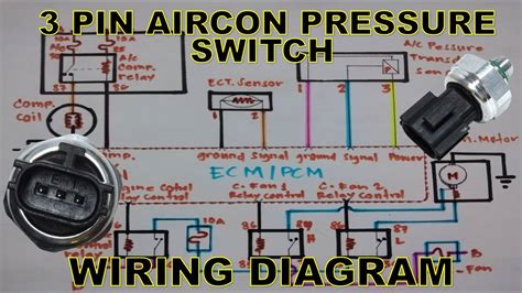 pin ac pressure switch wiring diagram youtube