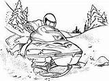 Snowmobile Sled sketch template
