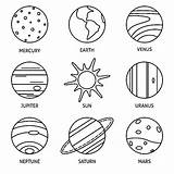 Planetas Pianeti Satelliti Planets Satélites sketch template