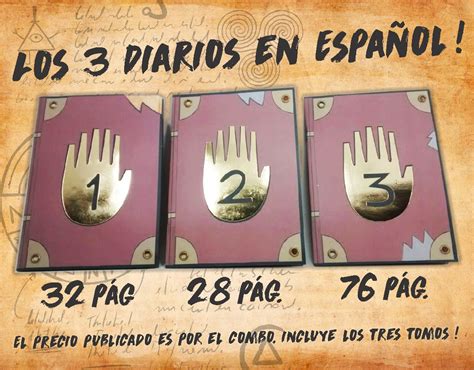 diarios gravity falls libros 1 2 y 3 en español 450 00 en mercado libre