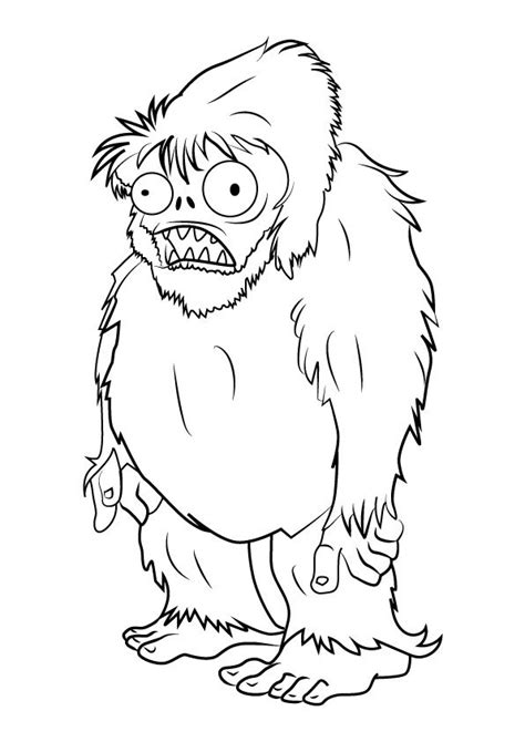 plants  zombies yeti zombie coloring pages coloring book