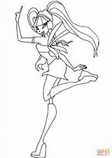 Winx Musa Coloring Pages Club Elfkena Printable Drawing Deviantart Categories sketch template