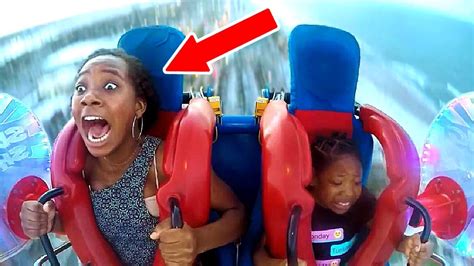 scared moms 2 funny slingshot ride compilation youtube