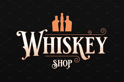 whisky  whiskey shop logo graphic objects creative market