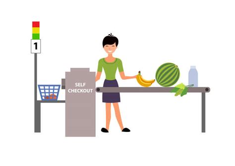 Self Checkout Illustrations Royalty Free Vector Graphics And Clip Art