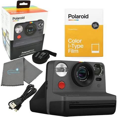 polaroid   type instant film camera black bundle   color  type film pack  instant