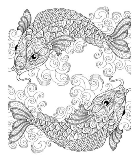 fish  colour fish coloring page animal coloring pages  adult