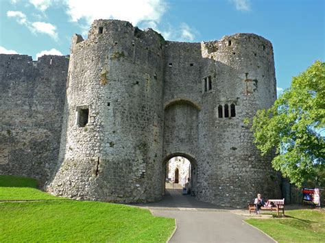 photographs  chepstow castle monmouthshire wales entrance