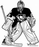 Hockey Pittsburgh Coloring Pages Goalie Penguins Ice Penguin Drawings Fleury Cute Print Drawing Marc Andre Nhl Stanley Cup Color Team sketch template