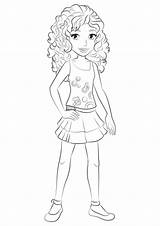 Coloring Andrea Pages Lego Friends Getdrawings sketch template