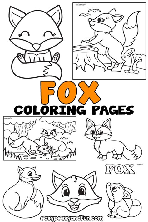 fox coloring pages  printable sheets mobitool