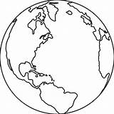 Clipart Outline Globe Earth Clip Cliparts Library sketch template