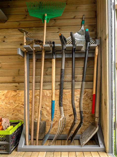 rack  garden tools stock photo image