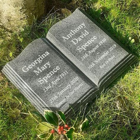 grave flat headstone open book bible memorial marker grave cemetery