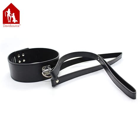 Davidsource General Leather Strap Collar With Leather Pulling Rope Pup