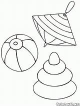 Coloring Pages Toys Colorkid Whirligig Volchok Ball sketch template