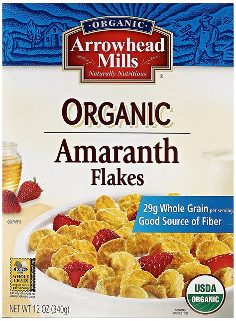 amazoncom arrowhead mills organic cereal amaranth flakes  oz