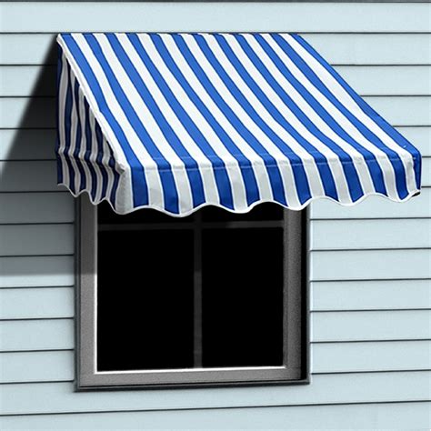 aleko window awning door canopy decorator xft shade blue white stripes ebay
