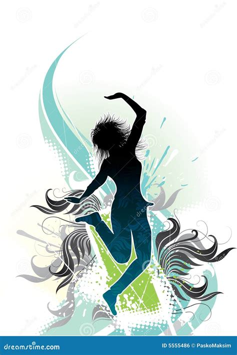 abstract graphic  dancer stock vector illustration  woman