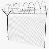 Fence Wire Barbed Chain Link Drawing 3d Mesh Barb Fencing Model Cartoon Wood Metal Drawings Fences Details Iron Security Turbosquid sketch template