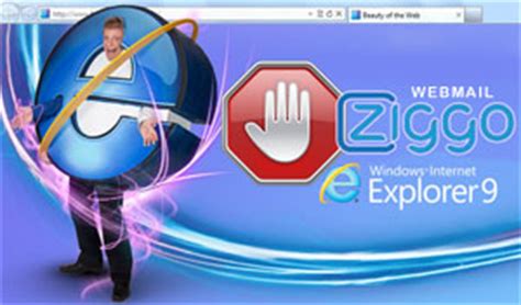 ziggo webmail werkt niet met internet explorer