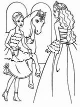 Barbie Coloring Pages Doll Dress Wearing Night sketch template