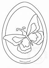 Easter Egg Butterfly Coloring sketch template