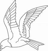 Coloring Wings Bird Pages Getcolorings Flying sketch template