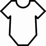 Baby Onesie Outline Icon Icons Bodysuits Child Children Clipartmag Iconfinder sketch template