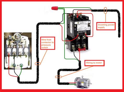 single phase motor contactor wiring diagram elec eng world