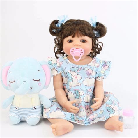 bebe reborn menina original 55cm 100 silicone com elefante