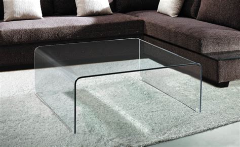 Viva Modern Arch Square Coffee Table Bent Glass | Curved