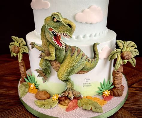 bake  toothy  rex dinosaur cake