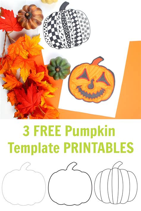 pumpkin printable templates kids fall crafts halloween