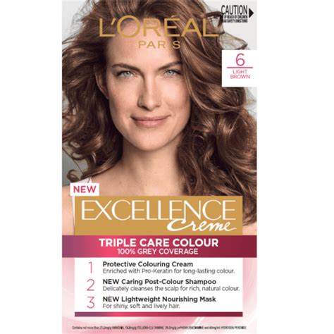 L Oreal Paris Excellence Permanent Hair Colour Light Brown 6 0 Free