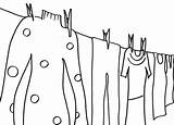 Clothes Line sketch template