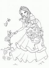 Princess Coloring Pages Kids Flower Printable Painting Colouring Realistic Color Print Detailed Very Dragon Library Clipart Coloringmates Toy Story Popular sketch template